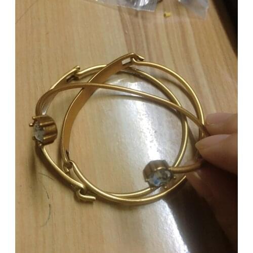 New Retro Letter Star Pearl three-piece Kits Bracelet For women fashion vintage Party jewelry brass famous brand letter bangle