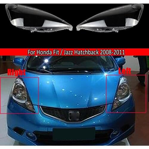 Car Headlamp Lens For Honda Fit / Jazz Hatchback 2008 2009 2010 2011 Headlight Cover Replacement Front Light Auto Shell Bright
