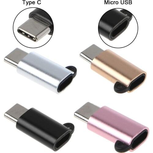 Aluminium Alloy Micro USB Female to Type C Male Adapter Converter Connector for Samsung Huawei Xiaomi Android Mobile Phone Table