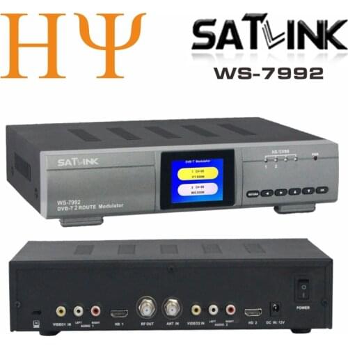 Genuine Satlink WS-7992 2 Route DVB-T Modulator AV HD Two Router DM Modulator Satlink 7992 DVB-T HD Digital RF Modulator