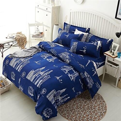 Lychee Starry Sky Duvet Cover Printed Polyester Quilt Bed Cover One Piece Warm Duvet Bedding Cover