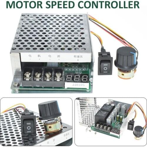 DC 40A 2000W PWM Motor Speed Controller CW CCW Reversible Switch 12V 24V 36V 48V Electronic Voltage Regulator