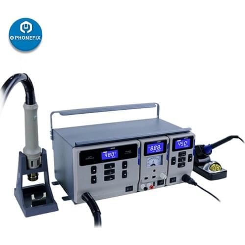 ATTEN MS-300 3 in 1 Maintenance System SMD Soldering Rework Station DC Power Supply Hot Air Gun Soldering Iron Combination Set