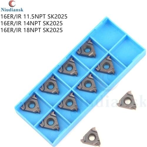 16ER 11.5NPT 14NPT 16ER 18NPT SK2025 High Quality CNC Lathe Tools Carbide Threading Inserts 16IR , For Steel and Stainless Steel