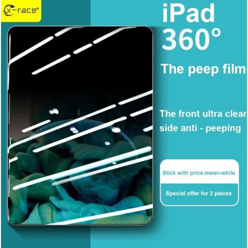 X-Race iPad screen protector, suitable for iPad Pro 11 Air 4 iPad 10.2 2019 2020 iPad Mini Air 5 4 3 2 1 Anti-peeping glass film