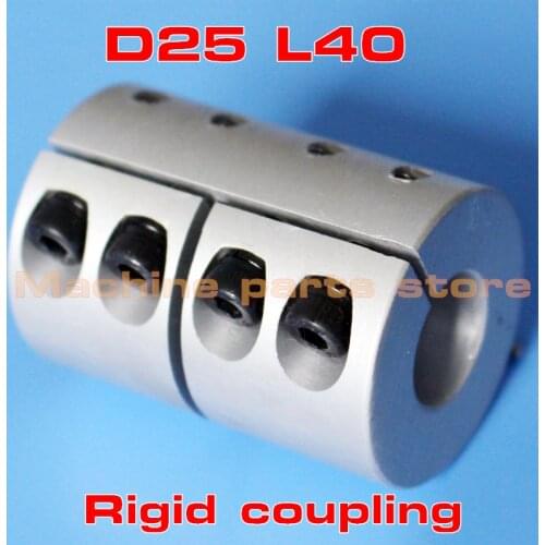1pc 5/6/6.35/8/10/12 mm Hex Wrench Screws Motor Connector Aluminum Alloy Coupler Clamping Rigid Coupling D25 L40