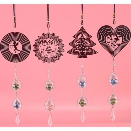 1pcs Retro DIY Rotating Wind Chimes Creative Novelty Metal Pendant Home Decoration Crafts Fashion Cupid Wind Chimes