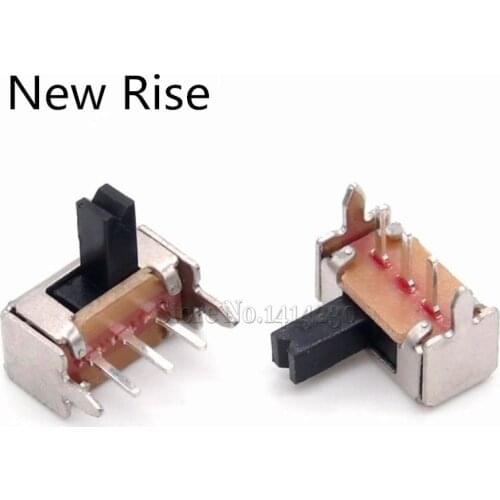 10Pcs 3 Pin PCB 2 Position 1P2T SPDT Miniature Slide Switch Side Knob SK12D07VG4