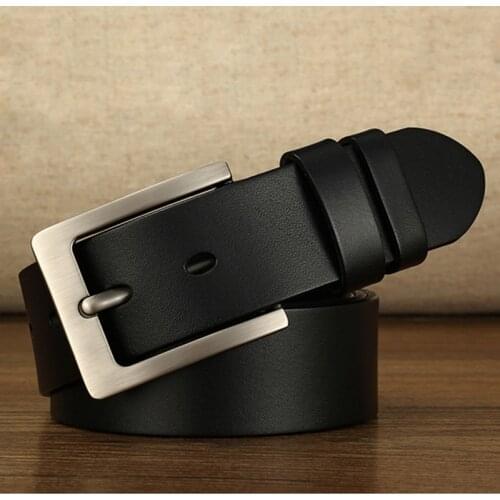 140 150 160 170cm Leather Men Belt Cow Genuine Leather Belt Retro Pin Buckle Big Large Size Male Belts Cinturones Para Hombre