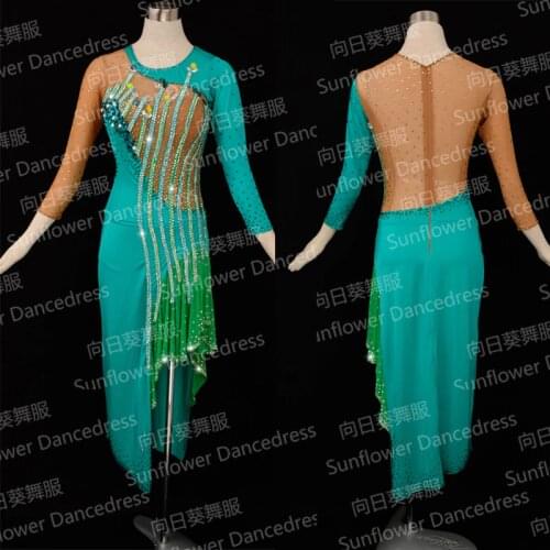 2016 New Latin dance dress,tango salsa samba dancewear, latin dance wear , cha-cha dancing dress,Sunflower Dance Dress