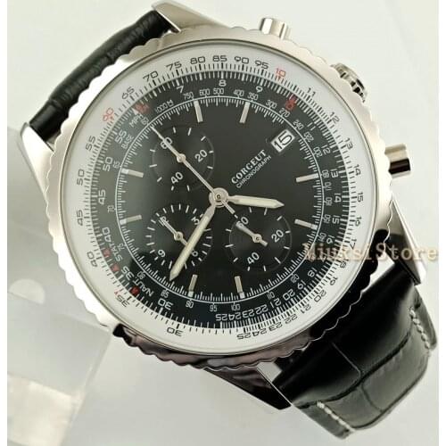 46.5mm blue black white Movement: Quartz Masculino Watches Luxury Top Men Fashion Casual Dress Watch Wrist watche