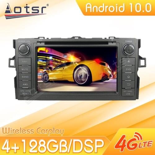 Android 10 Car Multimedia Stereo Player For TOYOTA Auris 2010 2011 2012-2014 Tape Radio Recorder Video GPS Navi Head Unit 2 Din