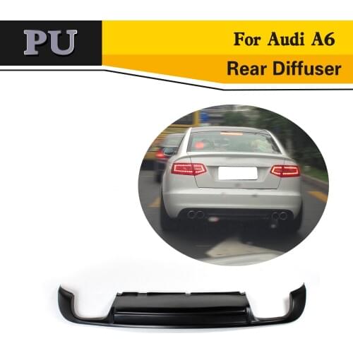 Car-Styling PU Auto Car Rear Diffuser for Audi A6 bumper 2009-2011