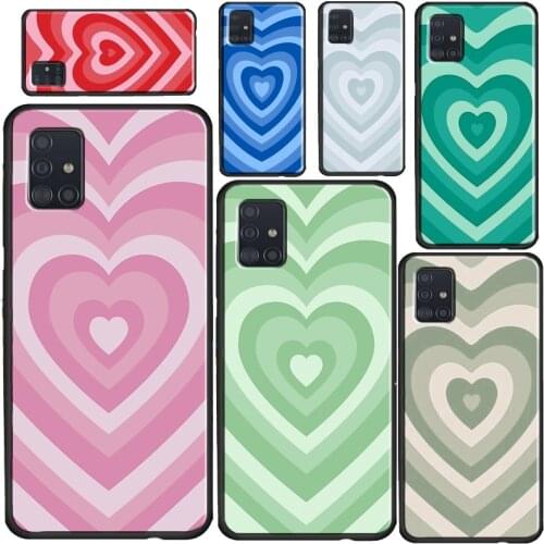 Latte Love Brown Heart Aesthetic For Samsung A71 A51 A41 A31 A11 A12 A52 A20e A21S M31 M51 A10 A30 A40 A50 A70 Phone Case