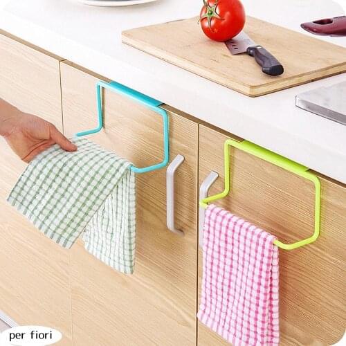 Door Tea Towel Rack Organizer Bathroom Kitchen Cabinet Cupboard Hanger kitchen storage