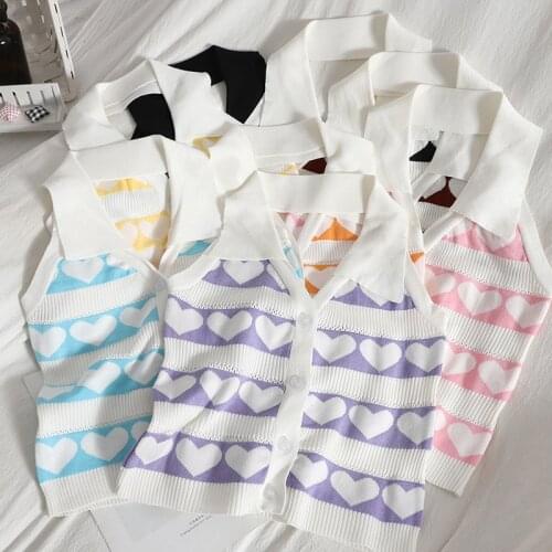 Heliar Women Sweet Heart V-neck Button Up Halter Tops Stripes Female Sexy Ribbed Solid Straps Cute Tops For Women 2021 Summer