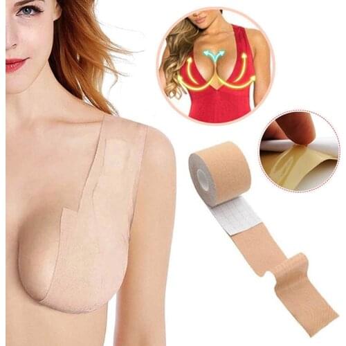 Hot Sticky Bra Lift Up Boob Tape Women Invisible Bras Self Adhesive Nipple Cover Silicone Breast Lift Tape Strapless Push Up Bra