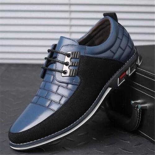 Plus Size 38-46 47 48 Mens Luxury Brand Spring Autumn Casual Loafers Leather Moccasins Comfy Breathable Lace up Office Shoes