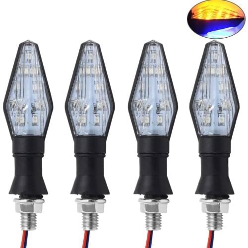 DUTRIEUX New 4pc 12V Universal Motorcycle LED Turn Signal Light Indicators Amber Blinker Light Flashers Lighting car Accessories