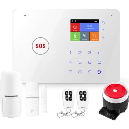 Security Alarm Wifi Home Alarm System Wireless Intelligent GSM Home Burglar Alarm System Kit Touch With APP Mobile Control