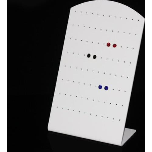 Earring Holder White Acrylic Display Holder Organizer Jewelry Displays 48 Pairs Black