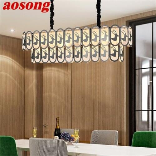 AOSONG Pendant Light Postmodern Creative Crystal Lamp Luxury Decorative for Home Dining Living Room