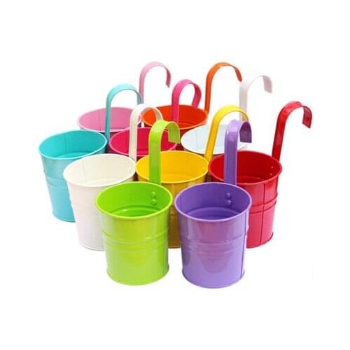 Hanging Flower Pots Home Garden Decoration Planters Outdoor Indoor Flower Bucket Plant Holder Basket Garden Wall Decoration