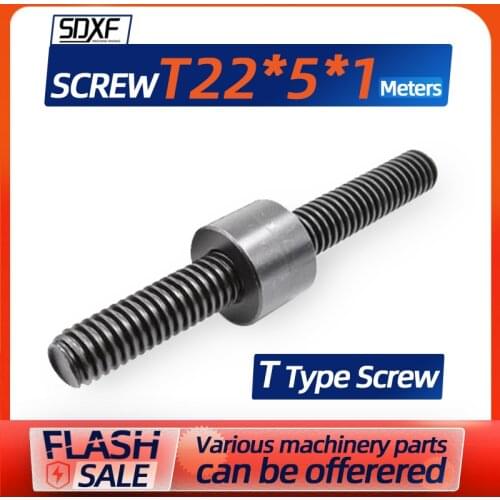 T type screw rod, T22, pitch 5mm, any length is needed, please explain to us