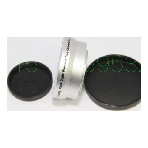 46mm 2.0x TELE Telephoto LENS for Camcorder 46 mm 2x Silver
