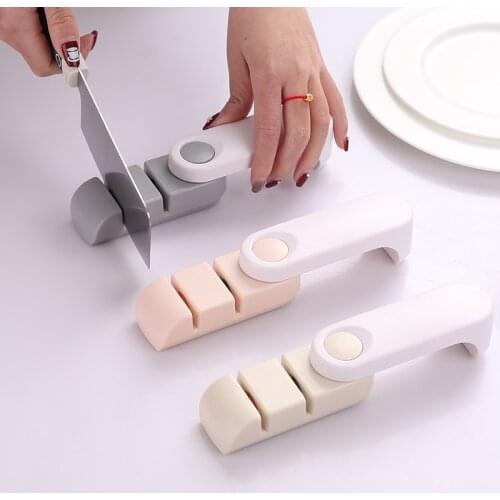 Thick and Thin Double Groove Knife Sharpener Whetstone Kitchen Household Knife Sharpening Stone Grindstone Knives Accessories