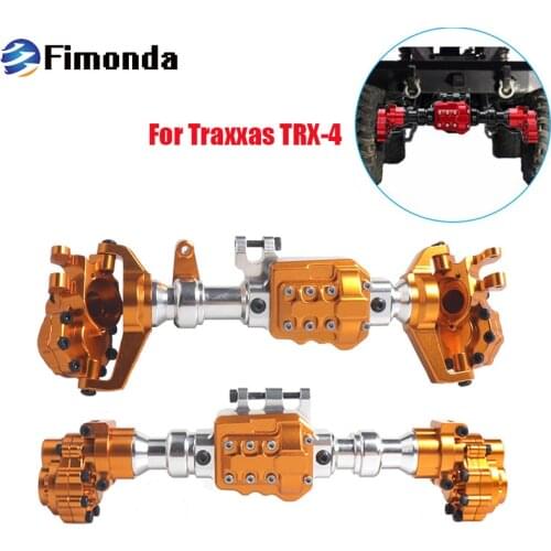 TRX4 Aluminum Alloy Front Rear Portal Axle Housing Golden for 1/10 RC Crawler Car Traxxas TRX-4 Axles Upgrade Parts