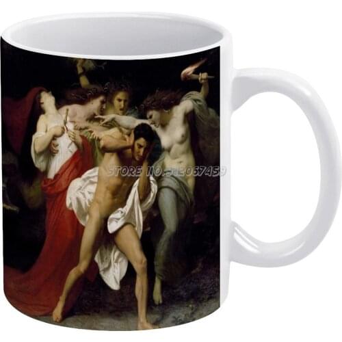 William Bouguereau Orestes Pursued By The Furies ( 1862 ) Coffee Mugs Ceramic Tea Cup Milk Mug Warmer Personalized Friends Birth