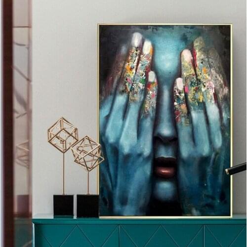 Woman Hands Art Canvas Painting Abstract Canvas Wall Art Poster Print