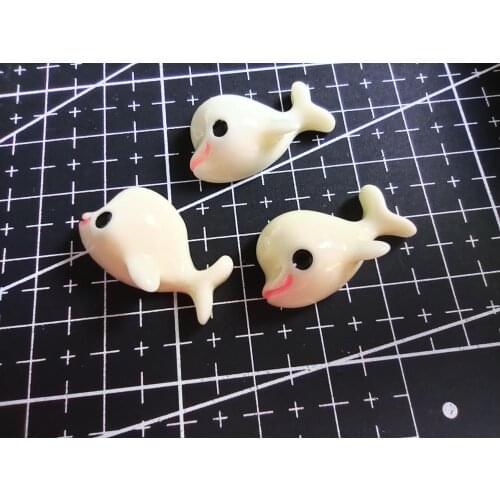 1pcs/lot Resin flat back dolphin 23mm Ornaments Micro landscape Ornaments Creative Home Gardening Decorations