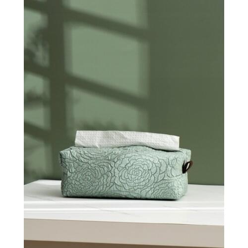 1pc Nordic Ins Wind Retro Wrinkled Tissue Box Embossed Embossed Fabric Pumping Box Restaurant Napkin Box