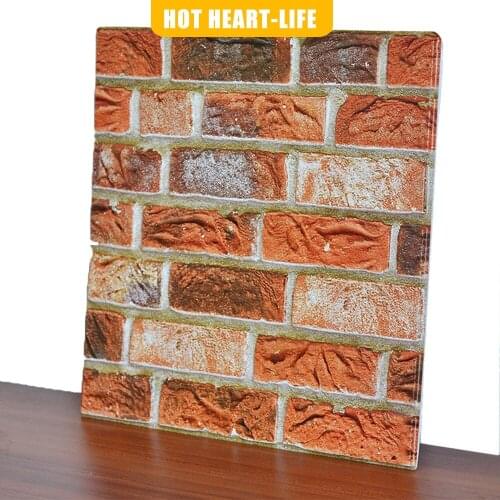 10Pcs 3D Self-Adhesive Tile Wall Stickers DIY Stone Pattern Home Decoration Kitchen living room Waterproof Brick Wall Stickers