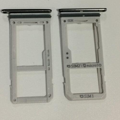100Pcs/lot OEM Dual Sim Card Tray and MicroSD Card Slot Holder Frame For Samsung Galaxy S8 G950 S8 Plus G955 Replacement Parts