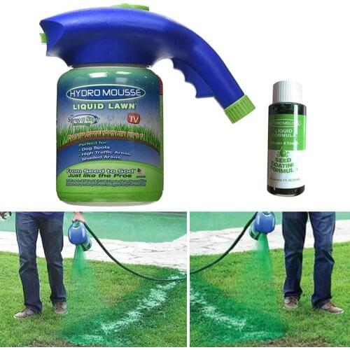 2021 New Household Seeding System Liquid Spray Seed Lawn Care Grass Shot Household potted plastic watering can