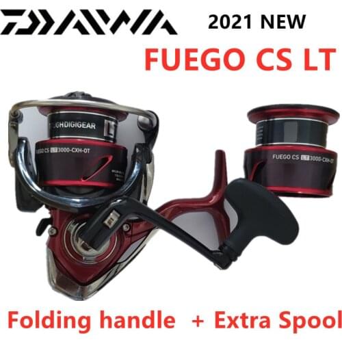 2021 Original DAIWA FUEGO CS LT 2500-XH-OT 3000-CXH-OT 4000-CXH-OT folding handle spinning fishing reel with extra spool