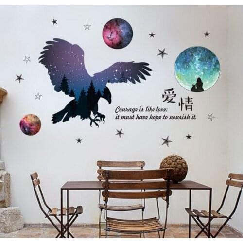 321103/Creative Eagle wall stickers stickers personalized European style living room bedroom TV background wall stickers