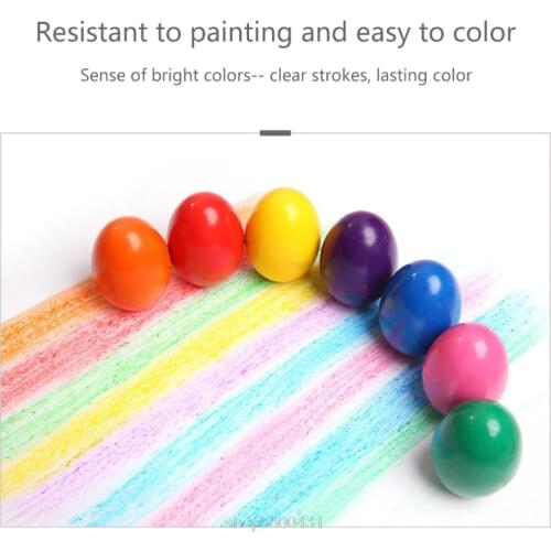 9 Colors Solid Egg Shape Crayons Non Toxic Washable Painting Drawing Wax for Baby Kids Art Supplies N27 20 Dropshipping