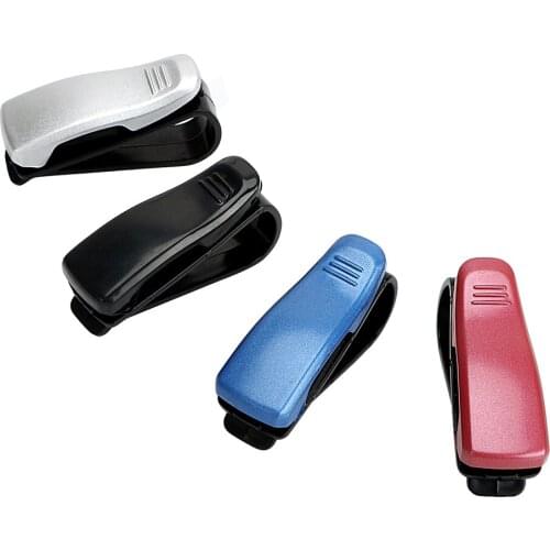 ABS Portable Universal Car Sun Visor Sunglasses Holder Fastener Cip Eyeglasses Clip Ticket Card Clamp Car Glasses Cases