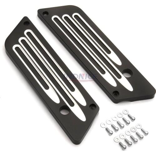 Black Billet Saddlebag Hinge Cover Kit for Harley touring Road Glide Ultra FLTRU FLTRX FLHR FLHX 07-13