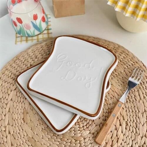 Cutelife Nordic Ceramic Bread White Small Plate Kitchen Restaurant Wedding Cute Plate Sushi Fruit Cake Dessert Breakfast Plate
