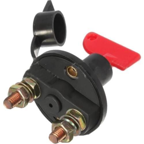 EE support 100% Quality Car Battery Cut Off Disconnect Master Kill Switch Marine RV With Removable Key Car Accessories