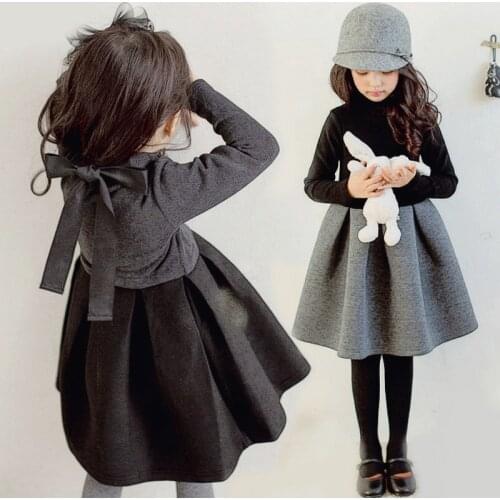 Kids Girls Elegant Party Dress Baby Long Sleeve 5 6 8 10 12 years old Autumn Winter Korean Children Christmas New Year Clothes