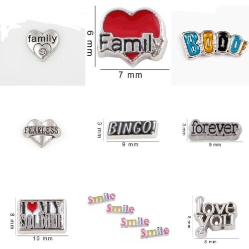 F334 Antique Silver Plated 3*9mm Letter BINGO Flaoting Charm Fit Glass Living Locket DIY Accessories