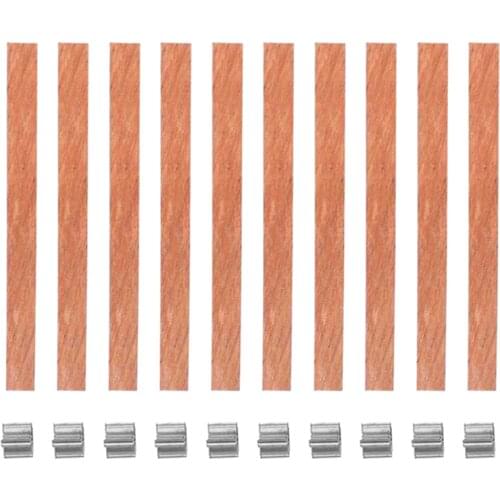 9/13/15cm 20Pcs/lot Wooden Candles Wick With Sustainer Tab Candle Wick Core For Candle Making Supply Soy