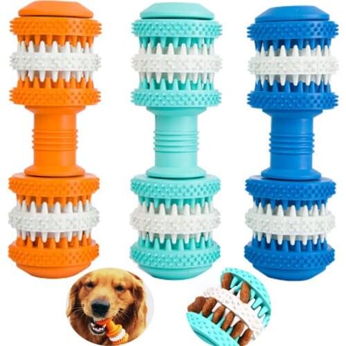 Dog Toys Interactive Elasticity Chew Toy For Dog Teeth Cleaning Toy Puppy Food Dispenser Molar Bite Toys Aggressive Chewers