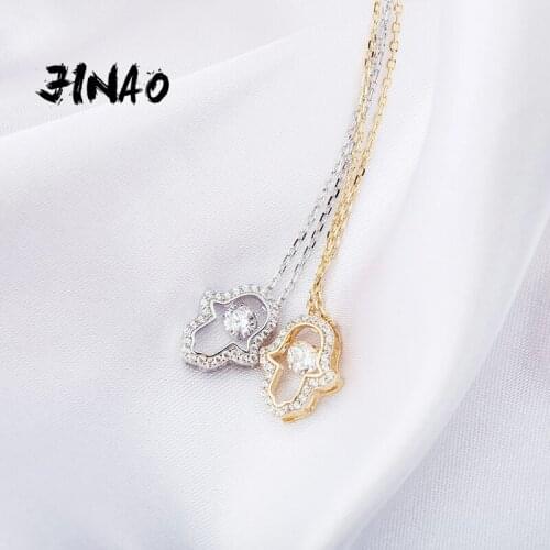 JINAO New 925 sterling silver pendant iced Out charm zircon necklace fashion jewelry wedding reception Gift
